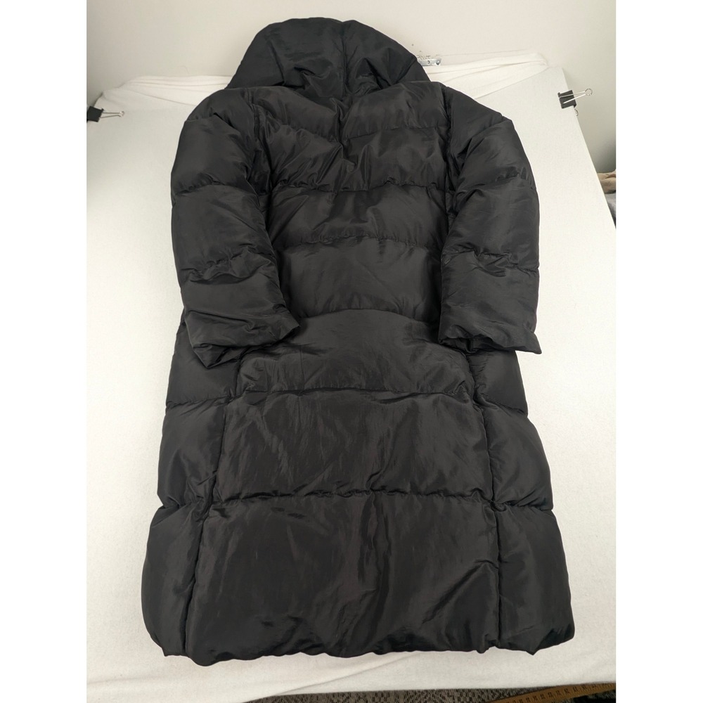 Calvin Klein Black Down Puffer Coat Oversized Pillow Collar CW710091 Womens L - Picture 8 of 16